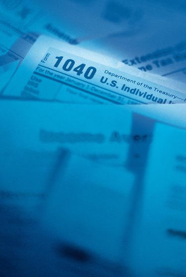 Stack of tax refund forms