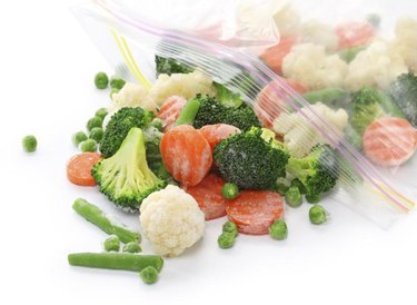 Frozen broccoli, cauliflower, carrots, green beans and peas are nutritious.