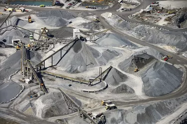 Aerial view of mining in Pennsylvania