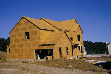 Construction site of a house