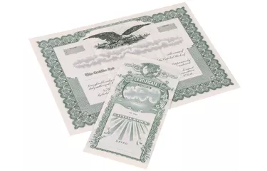 Paper stock certificate