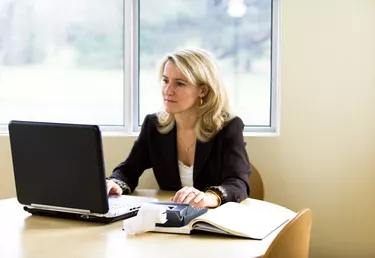 Woman working at desk