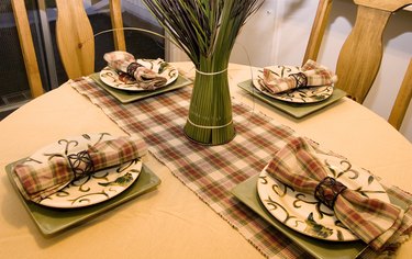 Close up on a Decorated Dinner Table