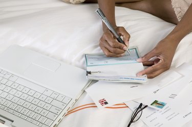 Woman Writing Check