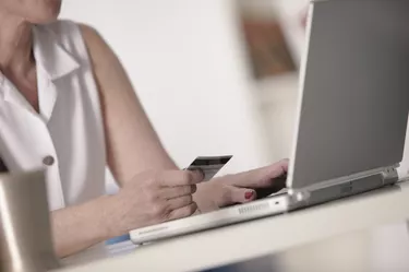 Woman ordering online