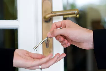 Handing over house key