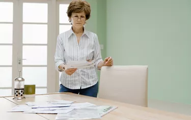 Woman reading mail