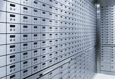 Safety Deposit Boxes in Bank of vault