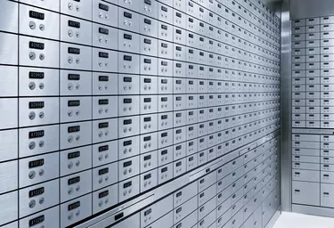 Safety Deposit Boxes in Bank of vault