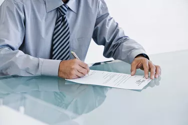 Businessman with paperwork