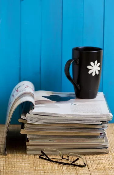 Stack of magazines