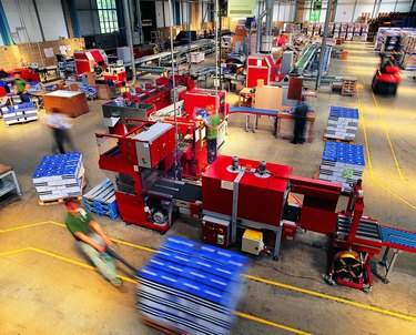 Overview of factory conveyor
