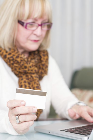 Woman buying online