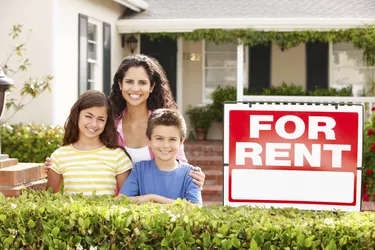 Mother and children outside home for rent