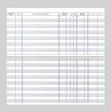 Blank Checkbook Register