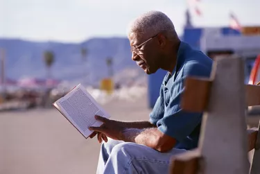 Man reading book