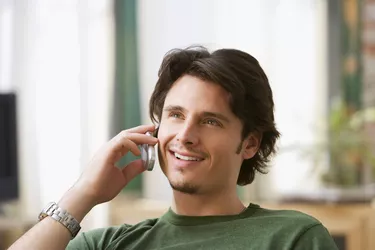 Man talking on cell phone