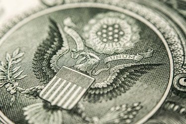 US dollar bill, eagle