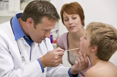 Doctor examining patient