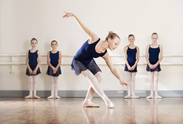 Ballerinas in dance studio