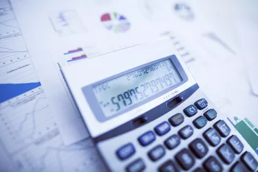 Calculator on a desk