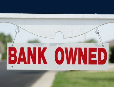 Bank owned real estate sign
