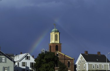 Rainbow over Portsmouth, New Hampshire
