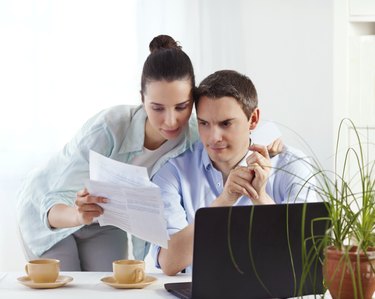 Couple online banking