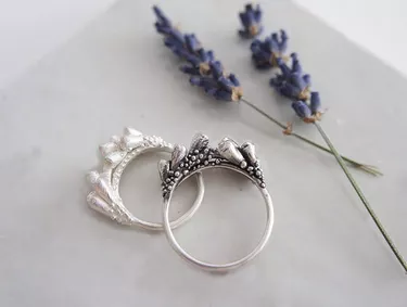Gemagenta — Lavender Branches Silver Ring