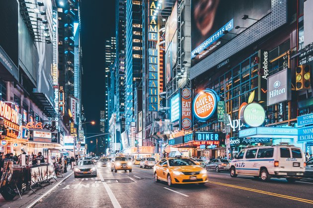 42nd Street at Night, Manhattan, New York