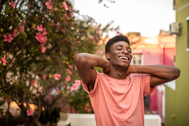 Portrait of a young handsome African man.