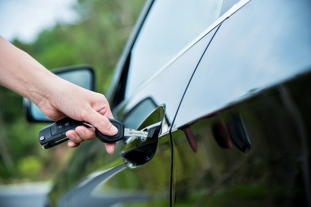 Inserting car key