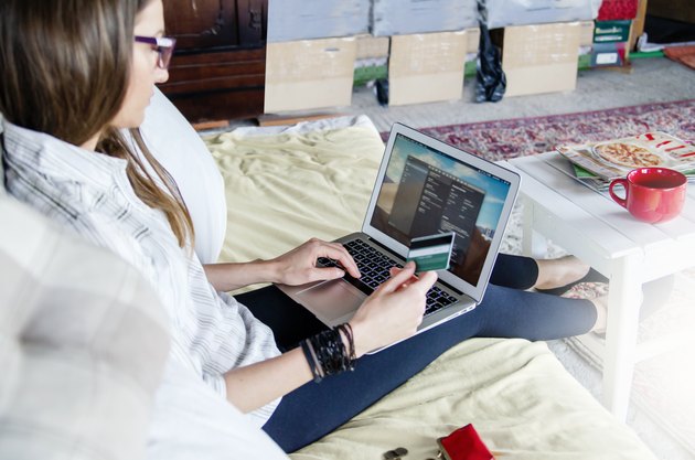 Shopping online from home