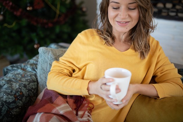 Warm drink for cozy Christmas day