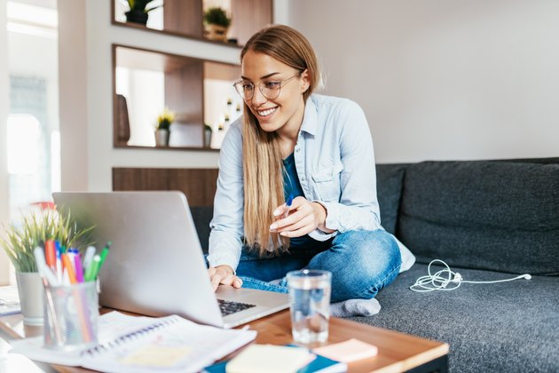 Woman developing new business while locked down during pandemic
