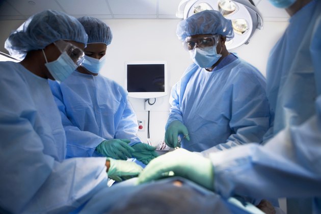 Medical team performing surgery