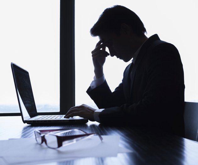 Stressed businessman