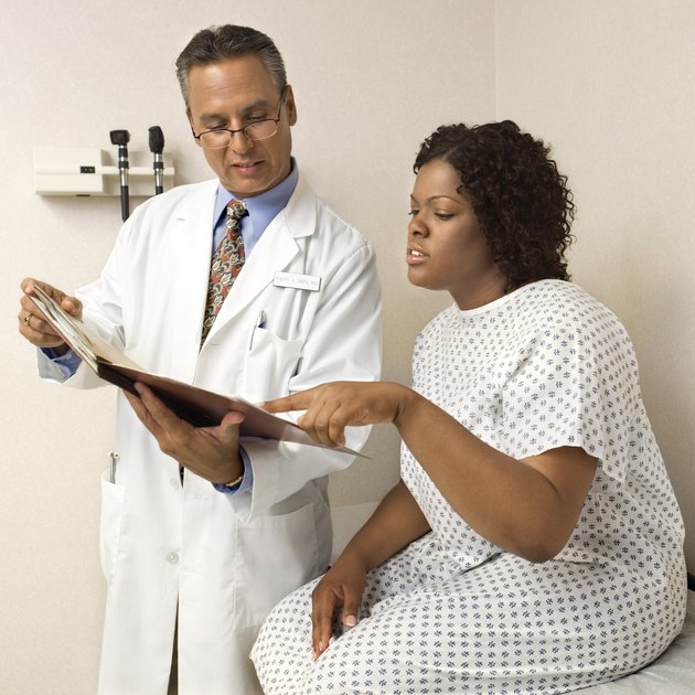 Doctor with patient
