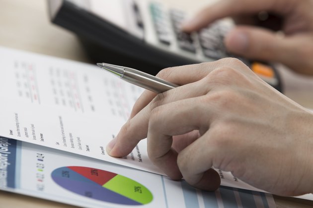 man hand with business report