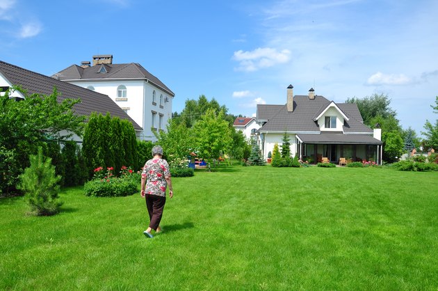 woman on garden