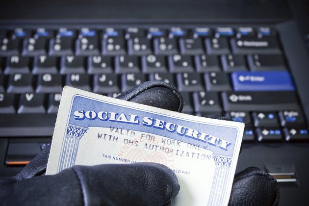 Identity theft on laptop computer