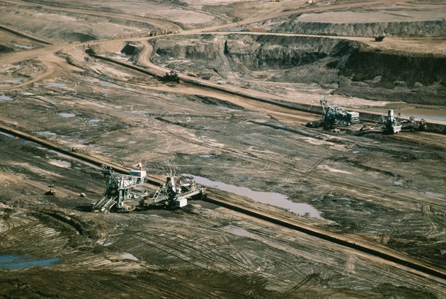 Aerial view of construction site