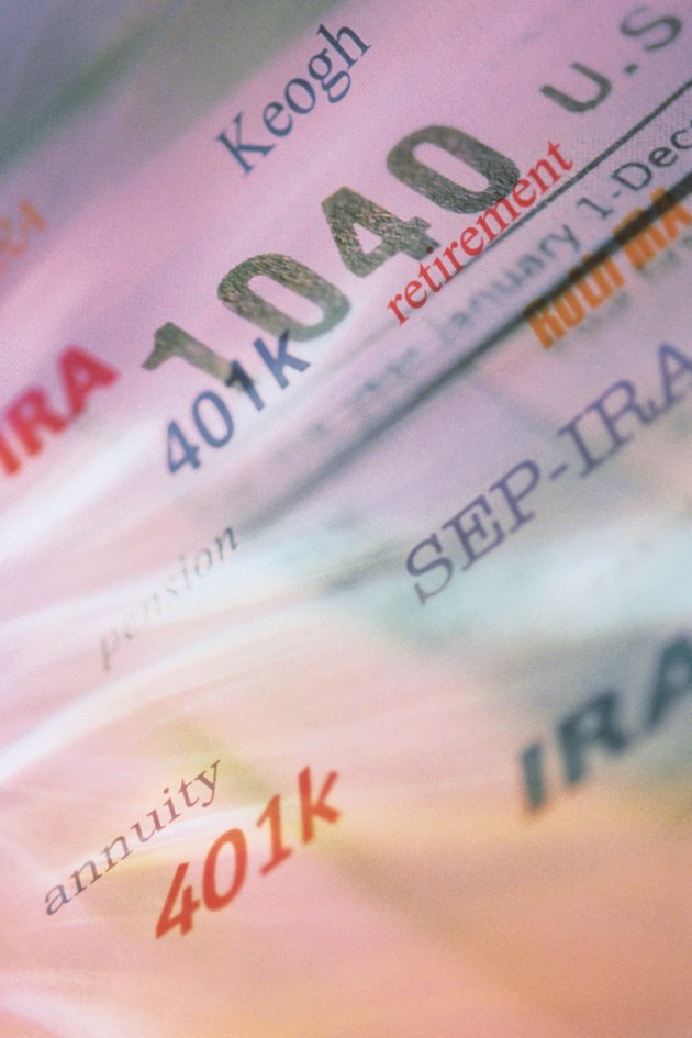Income tax form and various retirement options