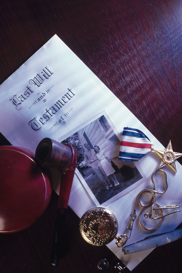 Personal effects and last will and testament