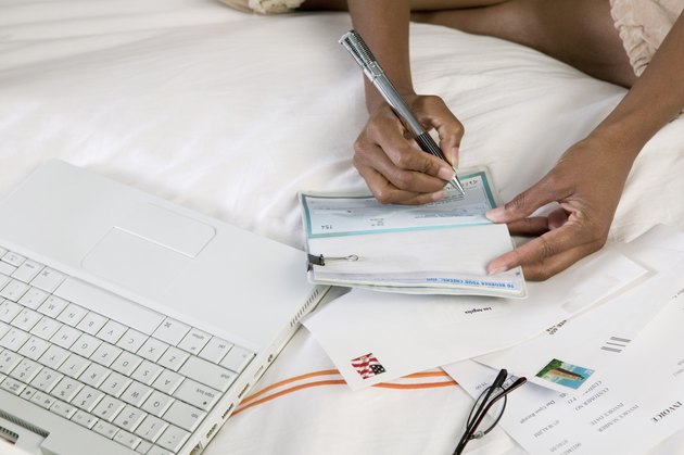 Woman Writing Check