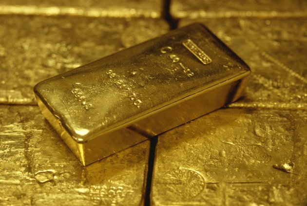 Gold ingots, (Close-up)