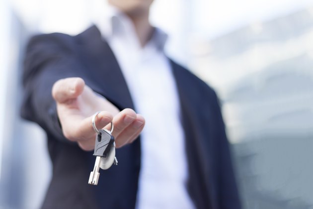 Estate agent with keys