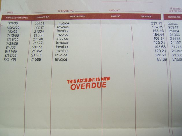 Overdue bill