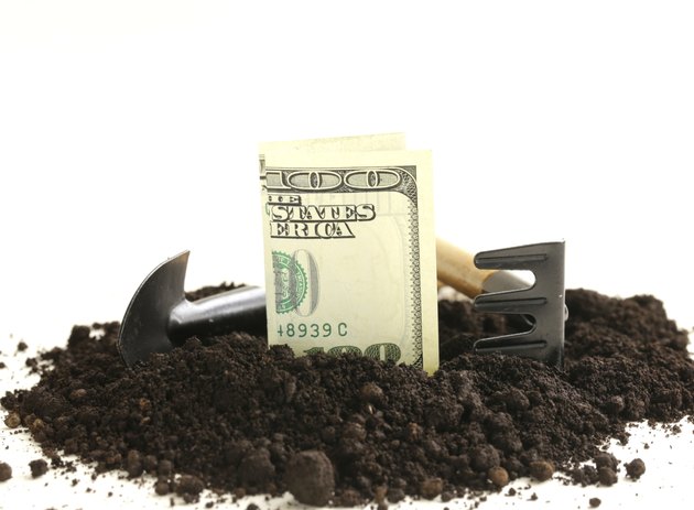 American dollars grow from the ground