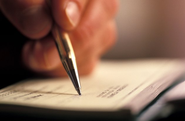 Signing a Check